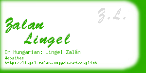 zalan lingel business card